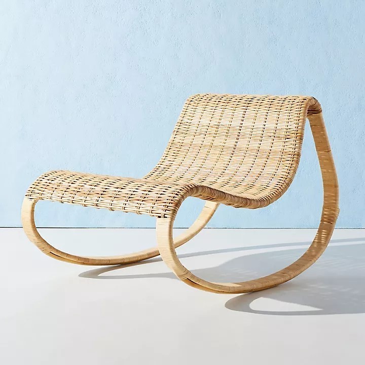 Unique Design Rattan Rocking Chair Minimalist Rattan Relaxing Chairs From Vietnam