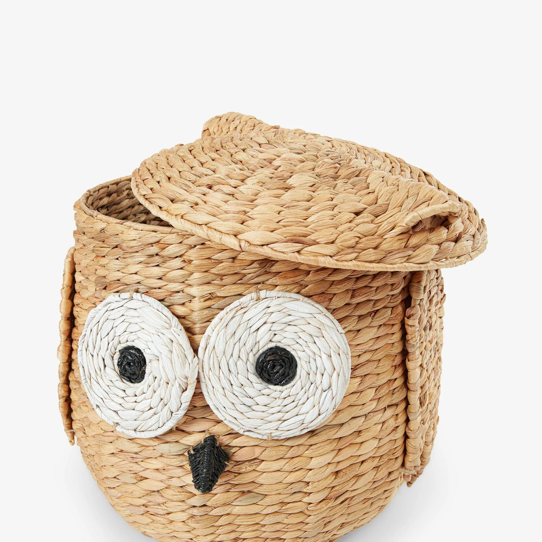 Cutest owl shape water hyacinth wicker basket kid basket storage laundry basket kid toy storage boxes bin organizer