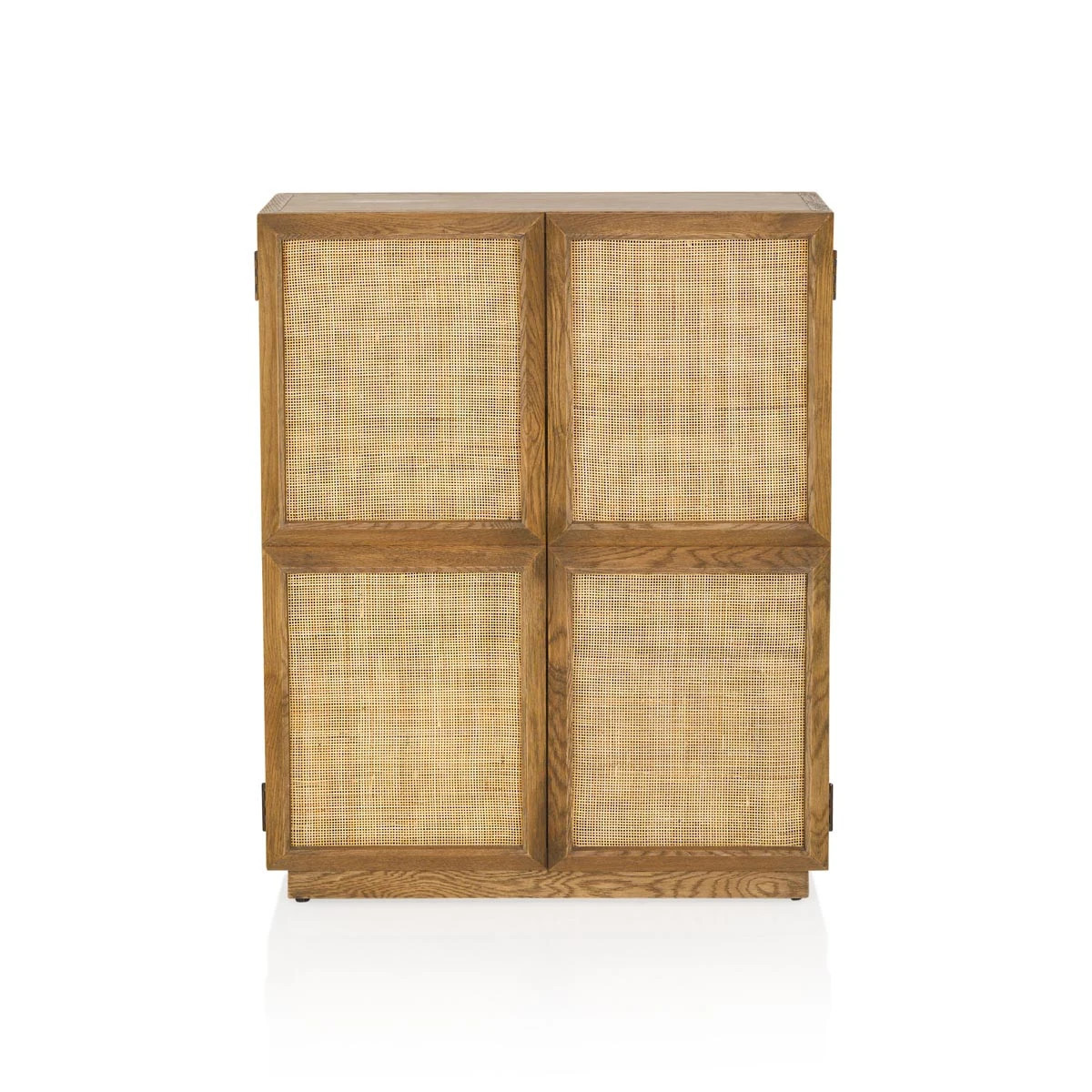 Living Room Furniture Factory Rattan Cabinet Solid Oak Wood Rattan Shoe Cabinet Storage Made From Vietnam