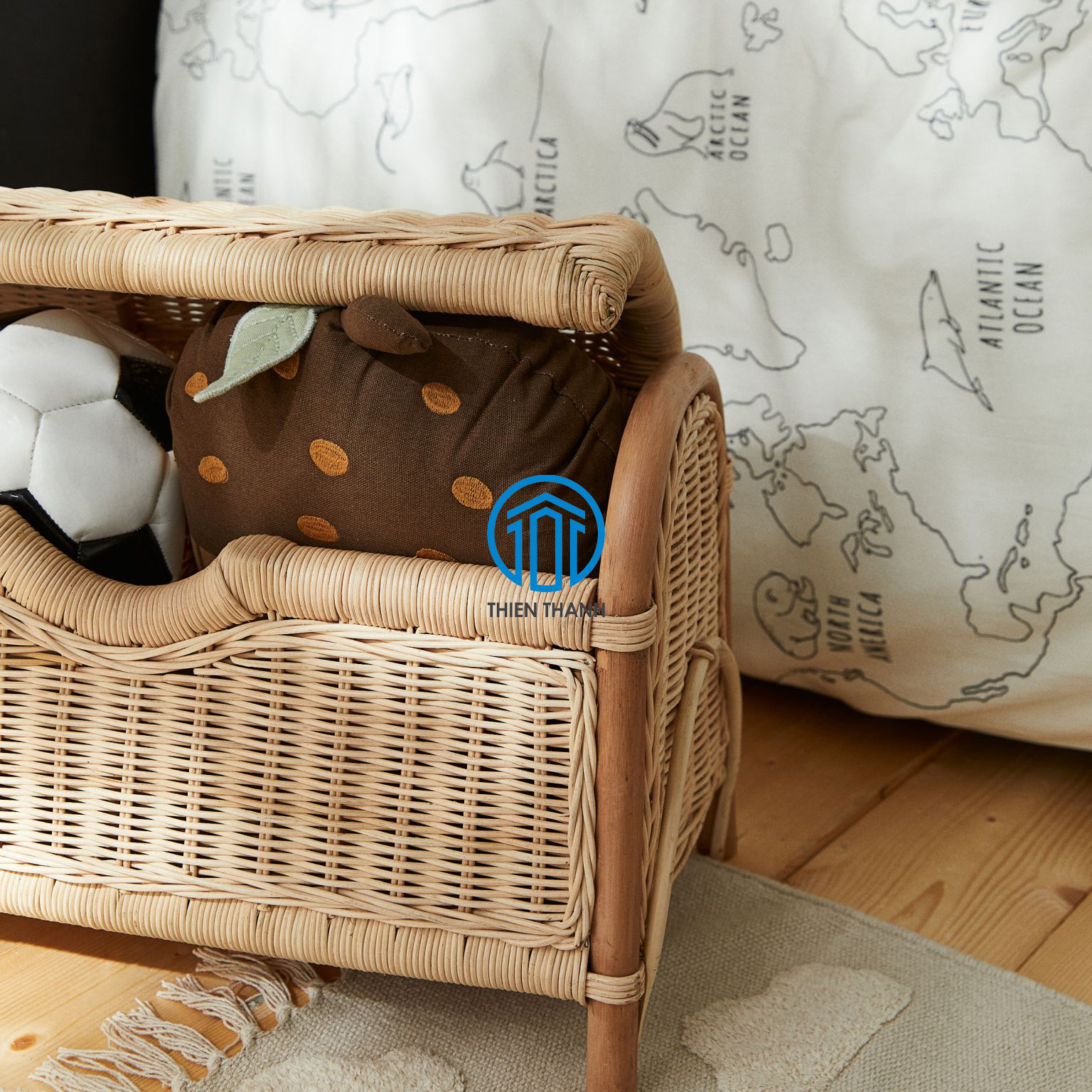 Sustainable Nice Looking Children's storage bench Rattan storage benches Handmade in Vietnam Factory Direct Rattan baskets