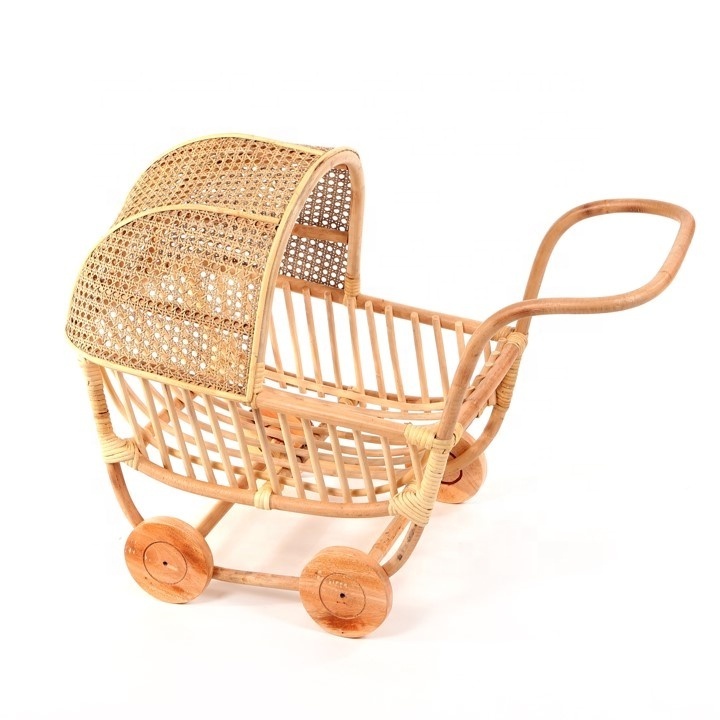 High quality Rattan stroller for children's room rattan stroller toy Manufacturer Wholesale luxury baby stroller