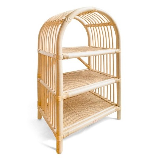 High-quality Mini Rattan Shelf to display favorite books and toys Best selling rattan storage racks handmade in Viet Nam