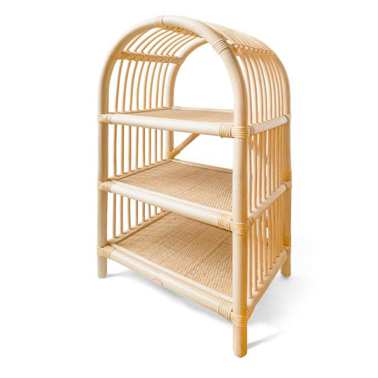 High-quality Mini Rattan Shelf to display favorite books and toys Best selling rattan storage racks handmade in Viet Nam