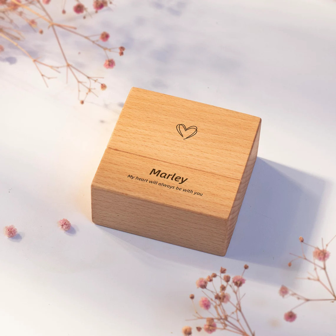 Mini Natural Wooden Pet Urn For Keepsake And Memorial Small Pets Custom Engraved Cremation Urns Handmade In Vietnam