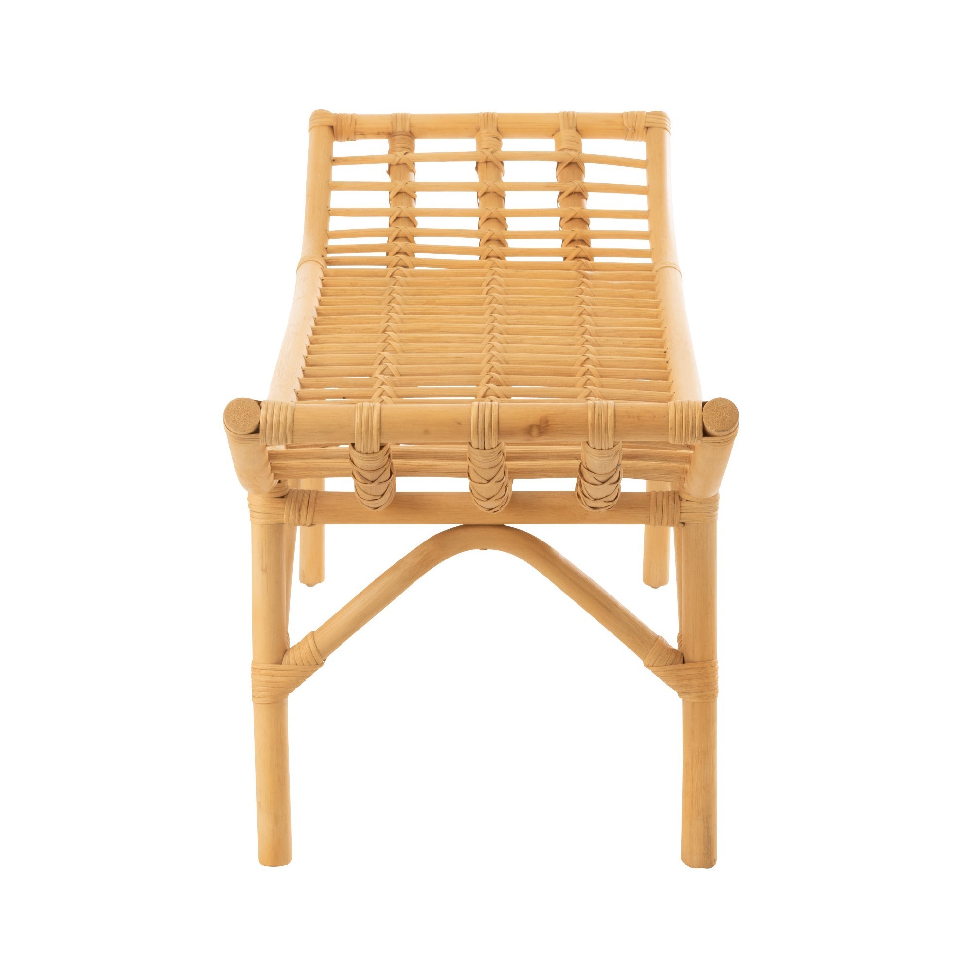 Wholesale Natural Rattan Bench Wicker Rattan Foot Stool Eco-friendly Rattan Bench For Bedroom And Home Decor Made In Vietnam