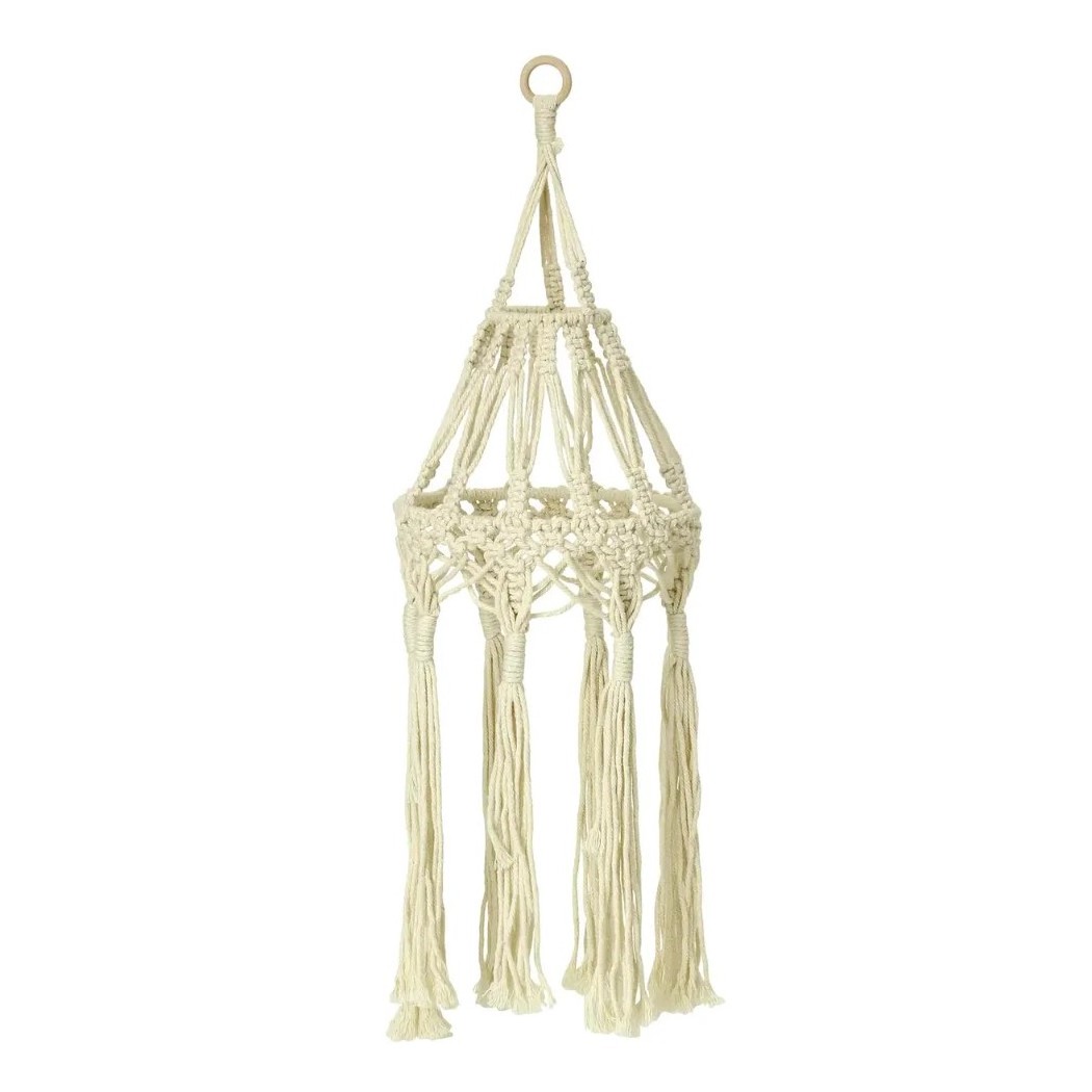 Bohemian Style Macrame Chandelier Stunning Macrame Lampshade Versatility Light Cover