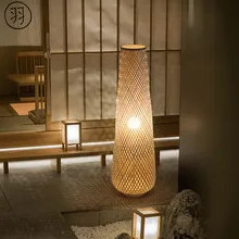 New arrived bamboo floor Lamp Using natural bamboo material the color is dark yellow gradually light yellow to golden yellow