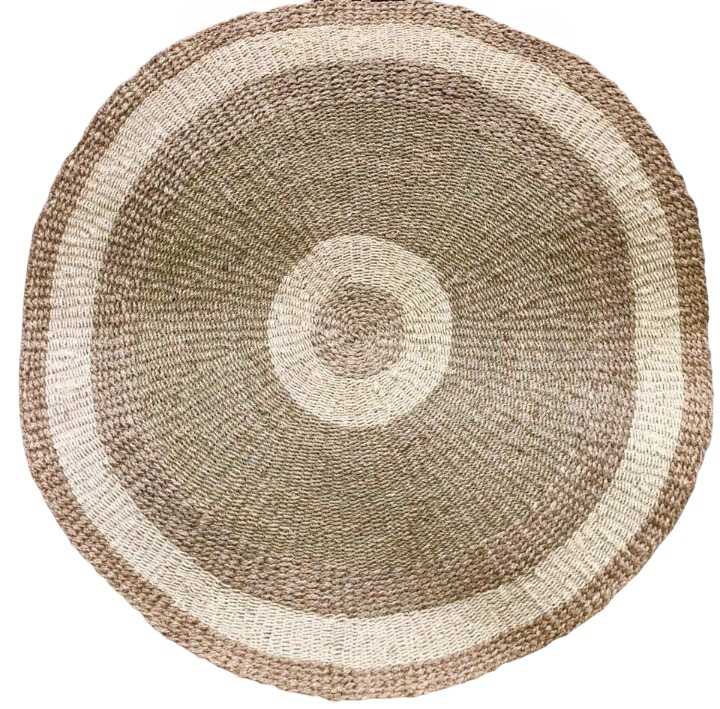 Round Seagrass Area Rug Wicker Boho Custom Rug Woven Carpet Hallway Doormat For Home And Restaurant