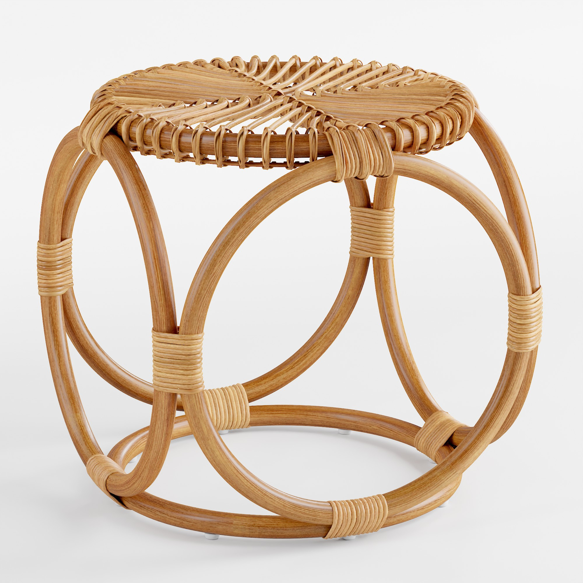 Top Selected Natural Rattan Stool Handcrafted Rattan Ottoman For Home And Garden Decor Decorative Stool For Indoor Outdoor