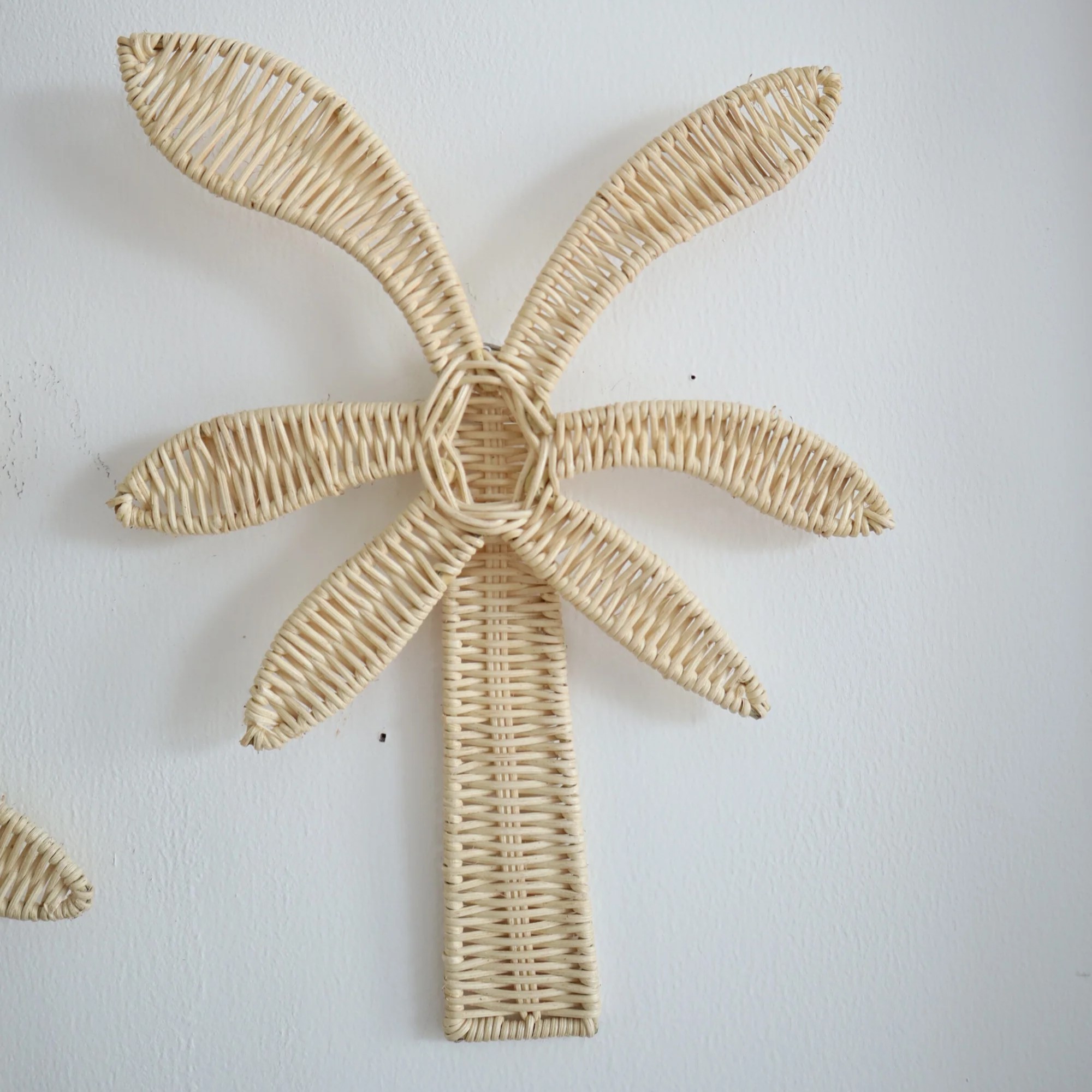 Best Choice Rattan Palm Tree Wall Hanging Set Popular Palm Tree Hanging Decoration Set