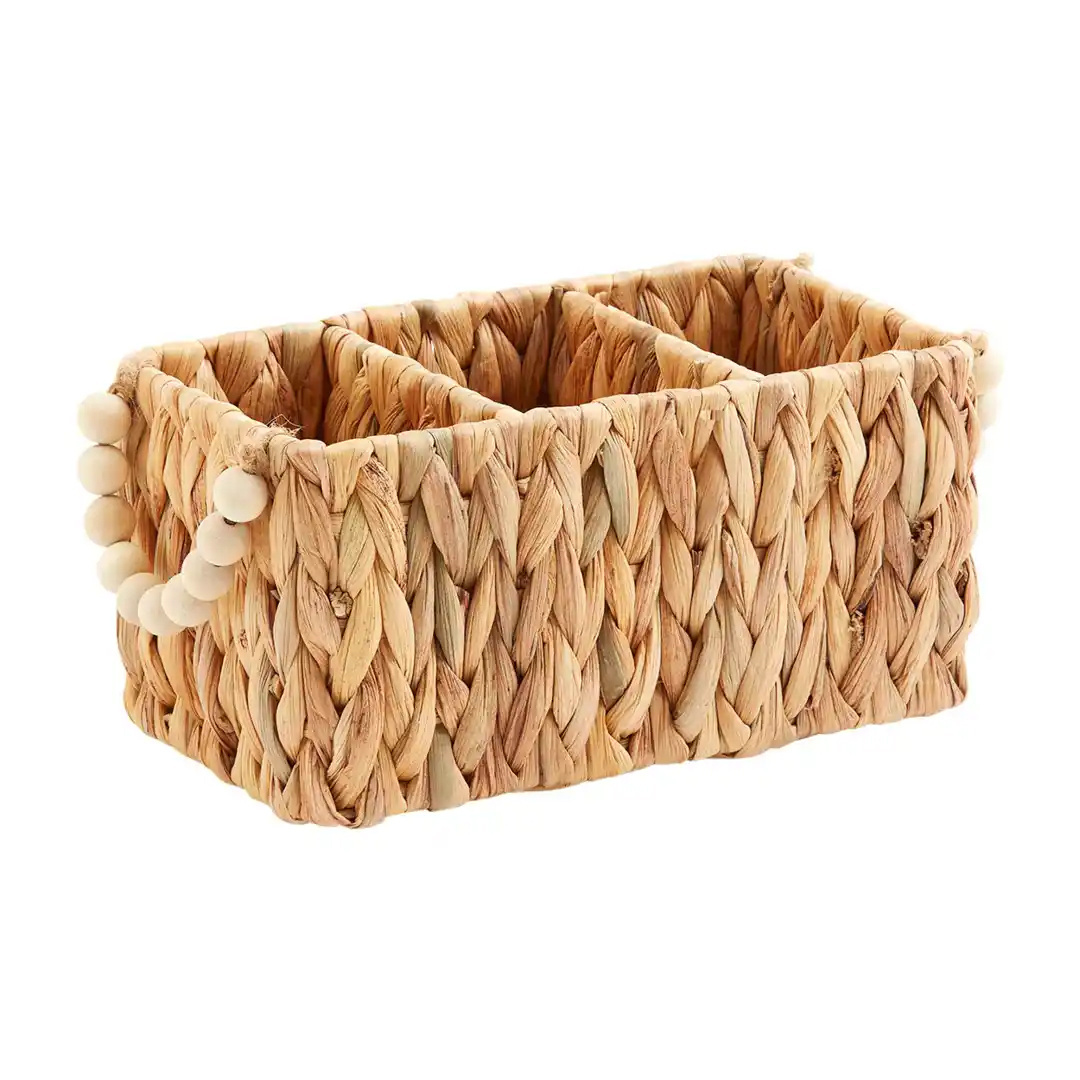 High quality Farmhouse Woven Utensil Holders Adorable Water Hyacinth Utensil Holder Hyacinth Utensil Rack Kitchen Tools