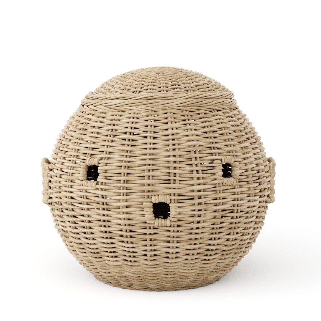 Cute Fish Shaped Basket With Lid Hand Woven Rattan Storage Basket Perfect For Kids Toys And Decoration