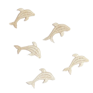 Decoration Nursery Kid Wall Art Hanging Natural Rattan Dolphin Wall Decal Set Boho Baby Girl Nursery Wall Decor