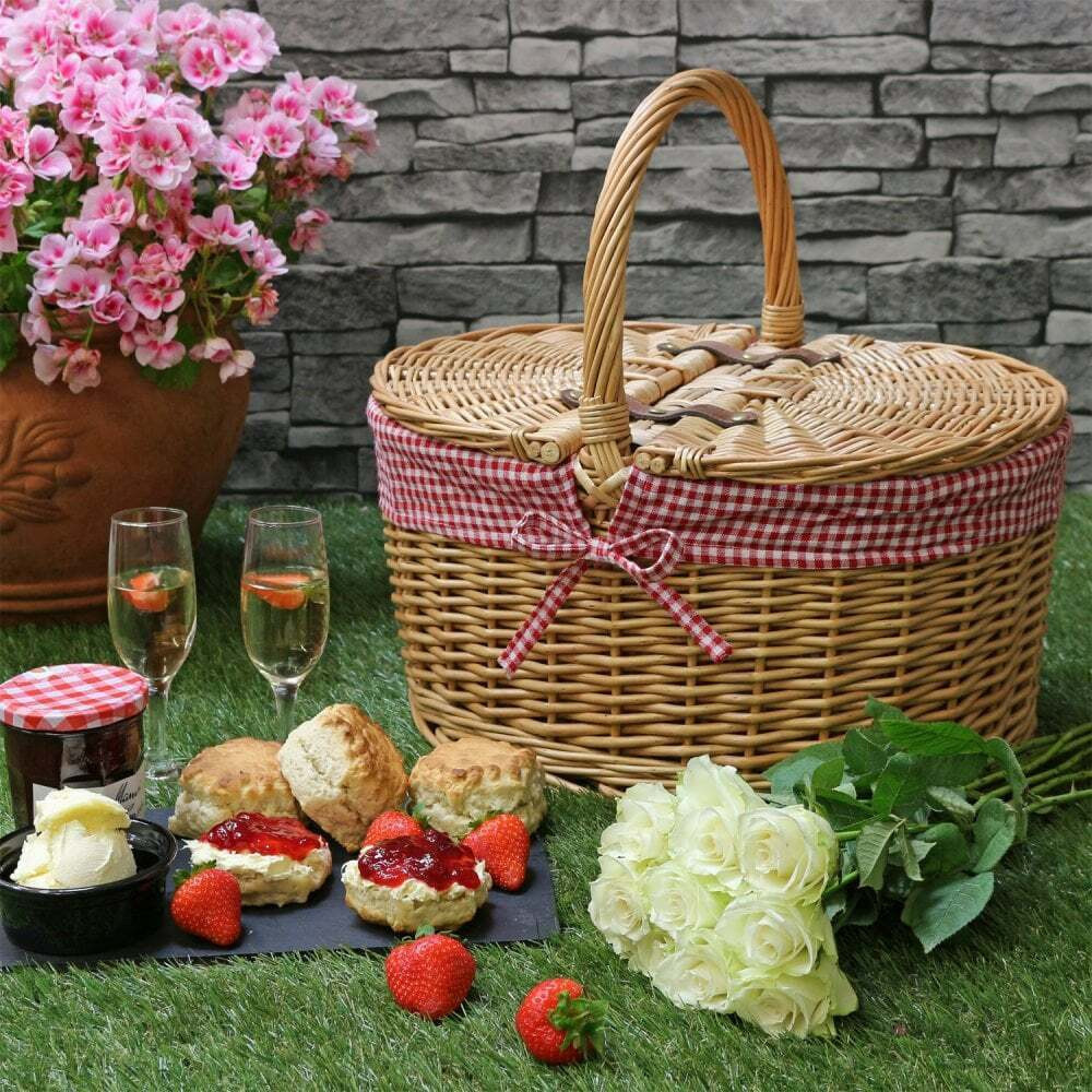 Sustainable Picnic Basket From Best Rattan Fiber Hot Selling Top Quality  Convenient Item For Camping Party Travelling