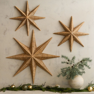 New Trend Holiday Woven Stars Wall Art High Quality Home Decoration Wall Decor Hanging made in Vietnam