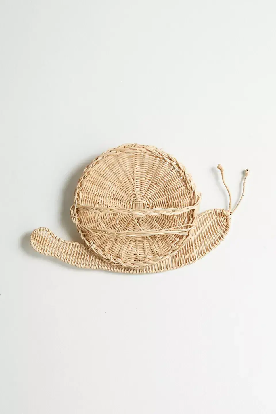 Boho Top Selected Rattan Snail Wall Basket Rattan Wall Hanging Decorative Accent Whimsical Wall Basket For Kid Room From Vietnam