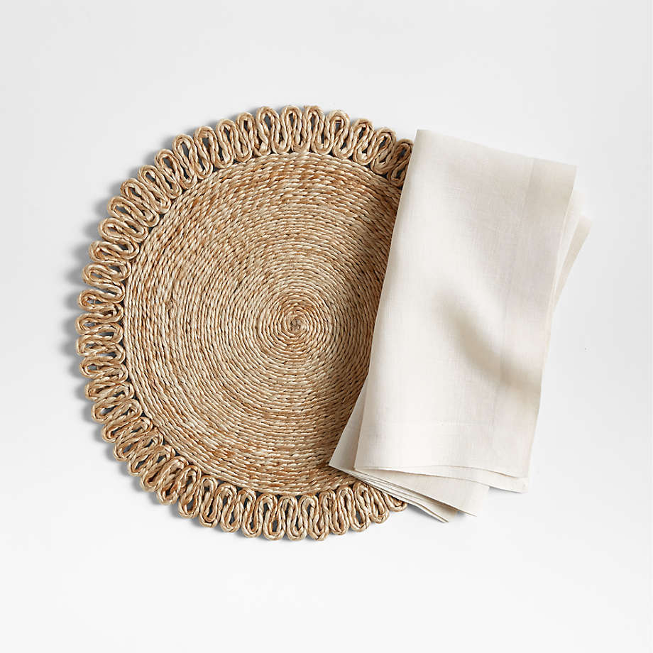 Eye-catching product wholesale handmade Natural Sedge placemat Seagrass table mats for kitchen decoration