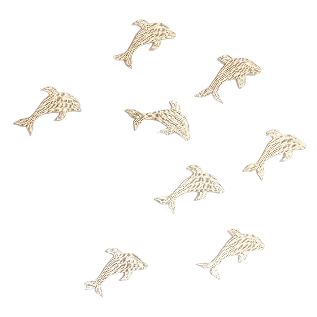 Decoration Nursery Kid Wall Art Hanging Natural Rattan Dolphin Wall Decal Set Boho Baby Girl Nursery Wall Decor