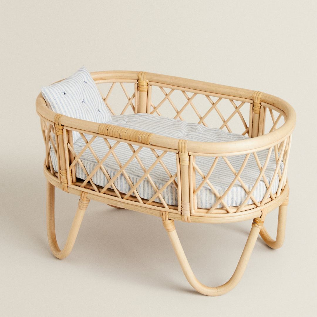 Rattan Kids' Cribs Baby Cot for Babies Best Design Baby Cot Bedding in Rattan Material