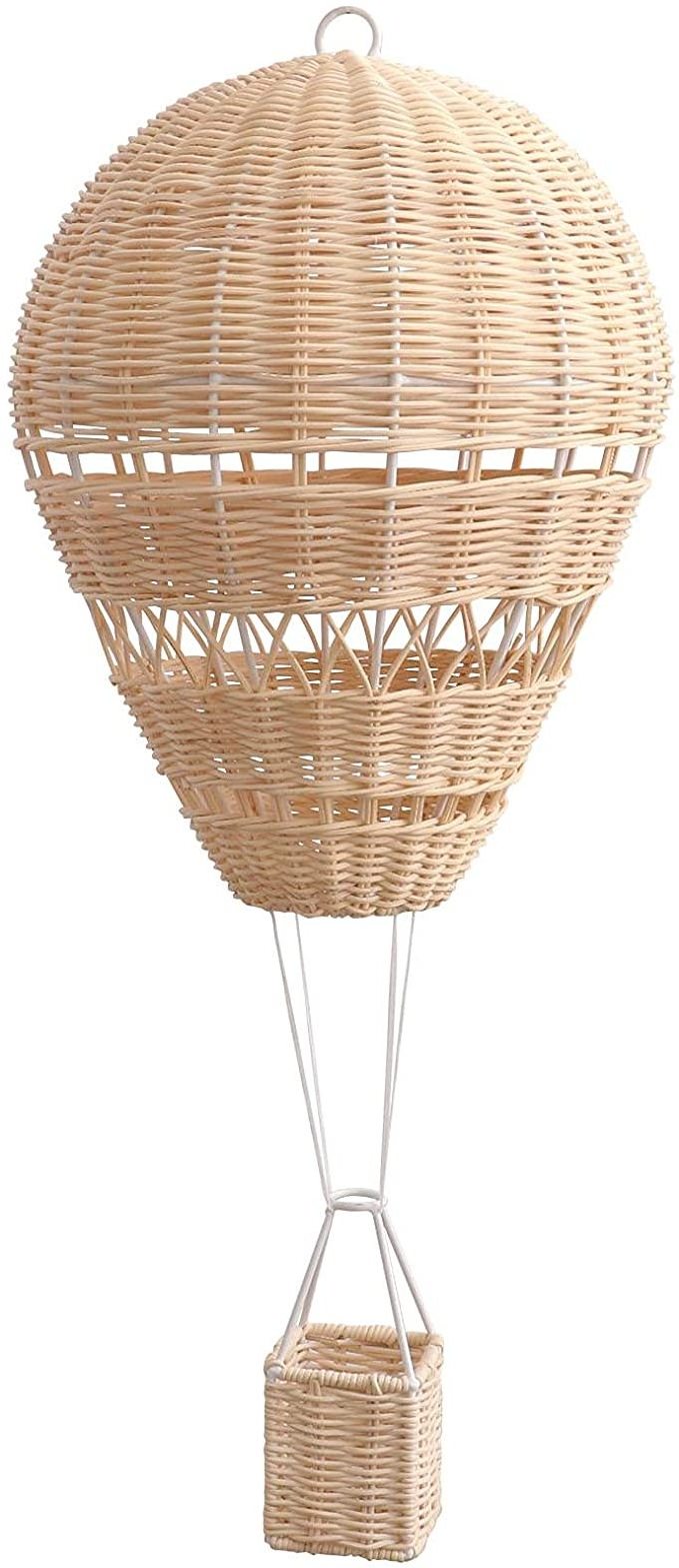 Vietnamese Handmade Hot Air Balloon Woven Rattan Hot Air Balloon Floating the Skies Air Balloon Photo Prop Hanging Home Decor