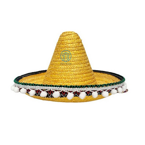 New collection natural handmade straw Mexico hat for kid, small hats for cosplay holiday, party decoration made in Vietnam