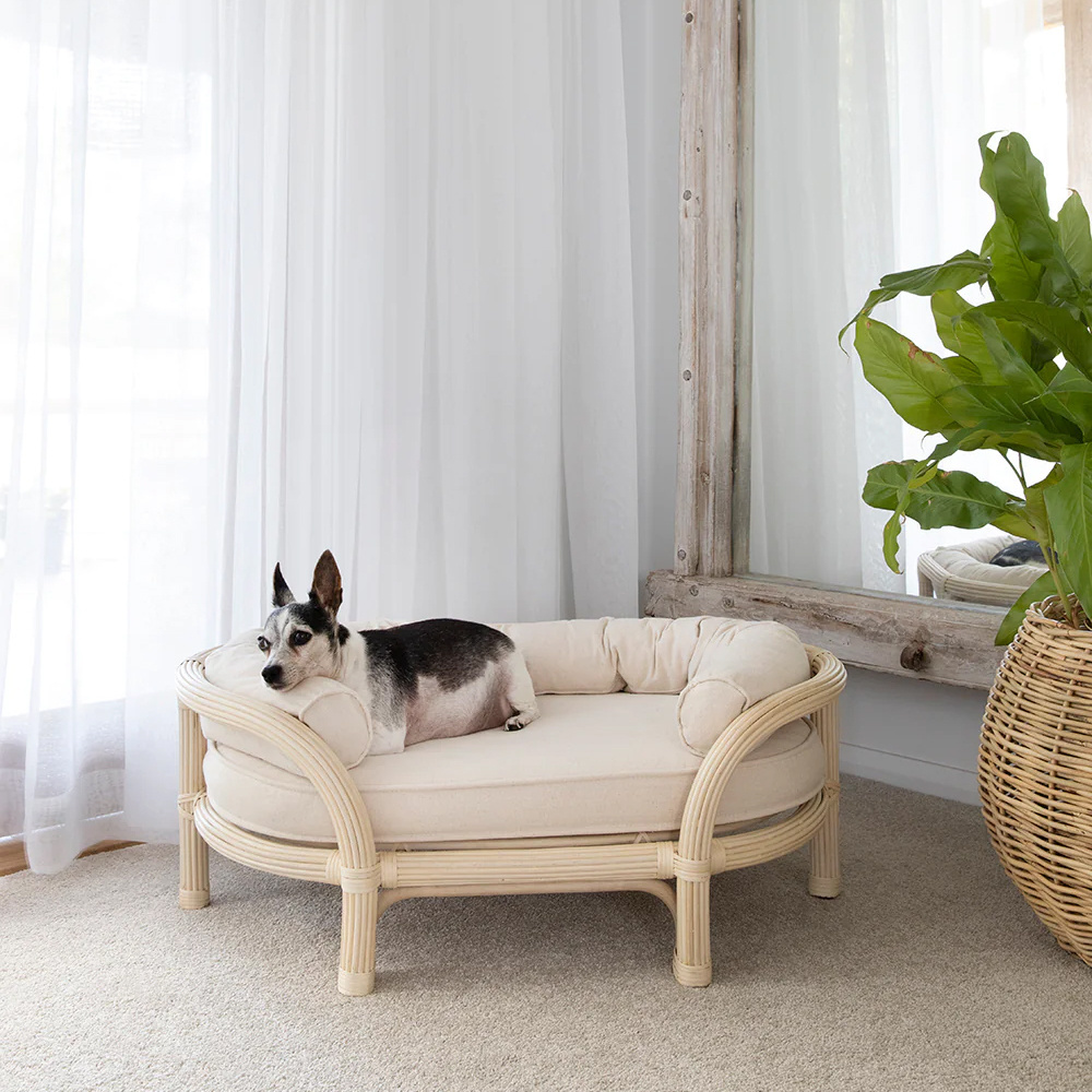 Sustainable Pet House rattan natural hand woven dog bed rattan pet bed Natural Rattan bed for pet handmade in Vietnam