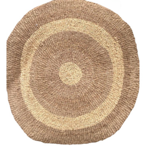 Round Seagrass Area Rug Wicker Boho Custom Rug Woven Carpet Hallway Doormat For Home And Restaurant