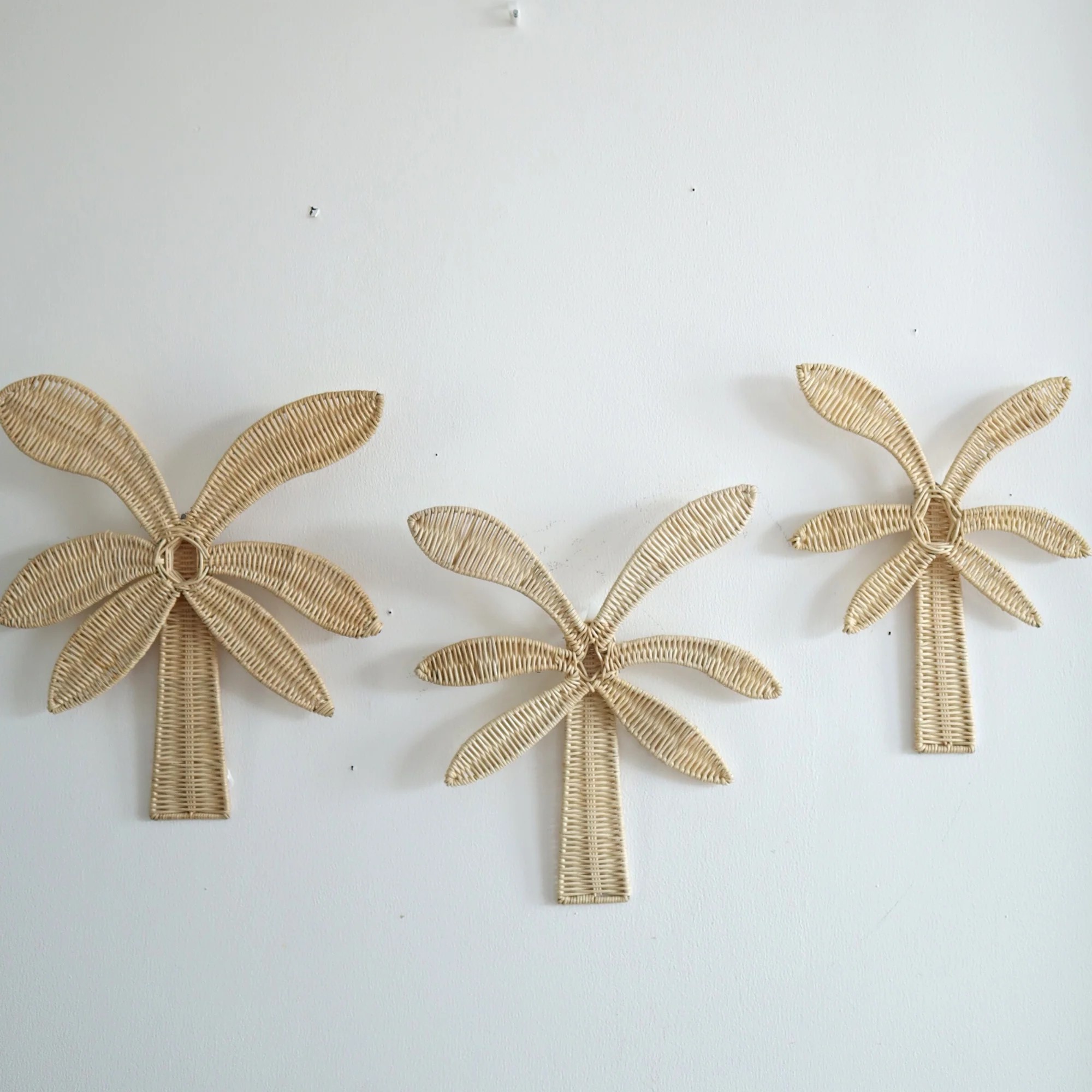 Best Choice Rattan Palm Tree Wall Hanging Set Popular Palm Tree Hanging Decoration Set