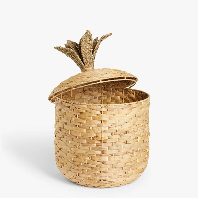 Unique Design Water Hyacinth Pineapple Storage Basket Exquisitely Hand Braided Impressive Choice For Storage Basket Collection