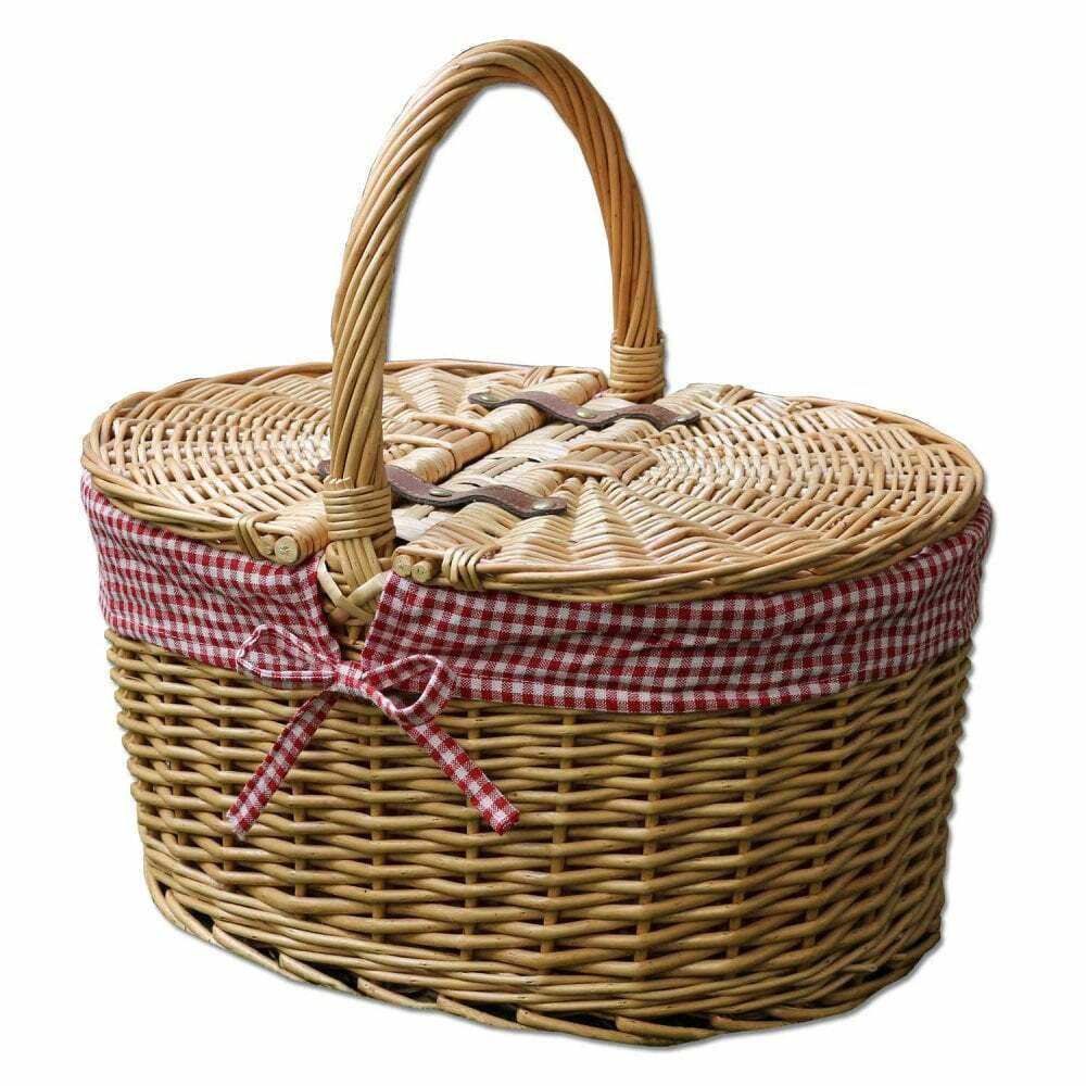 Sustainable Picnic Basket From Best Rattan Fiber Hot Selling Top Quality  Convenient Item For Camping Party Travelling