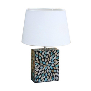 Latest Mother Of Pearl Inlay Table Lamps for indoor lighting or desk lamp vintage seashell lamp base for bed room wholesale