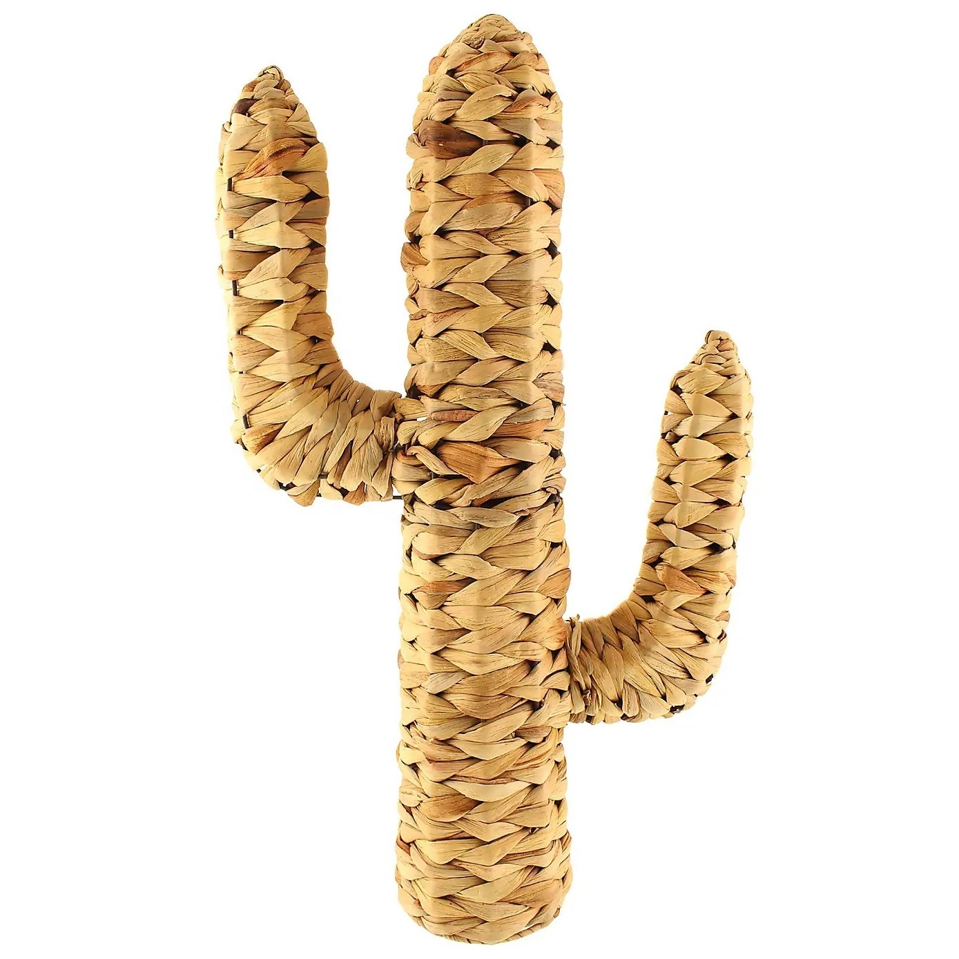 Creative home decoration accents water hyacinth cactus ornament wicker tall cactus sculpture object decor wholesale