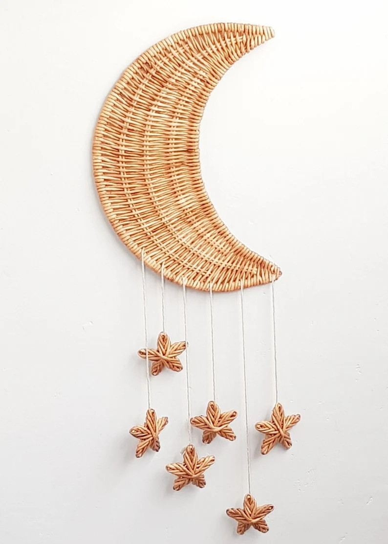 Vietnamese handmade kid decor moon and stars will be a great addition to the interior of a children's or other roomo