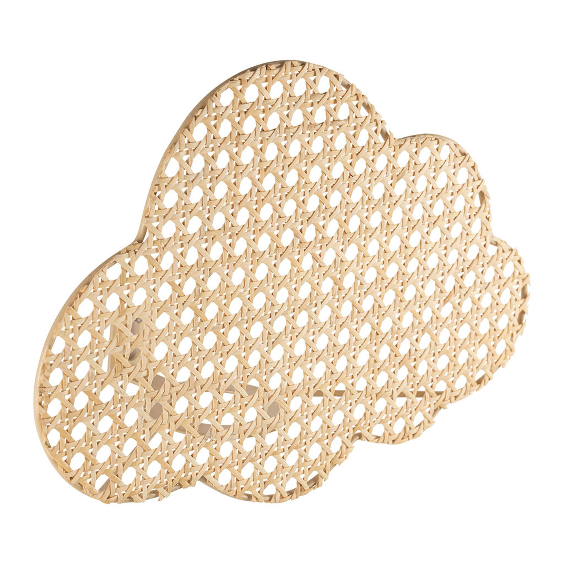 Eco-Friendly Natural Woven Cloud Shape Wall Lamp For Kid's Room Decor Elegant Addition Wall Hanging Decor For Kids Room