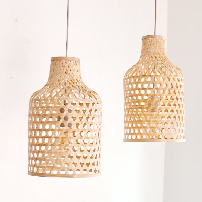 Dining table light Kitchen lamps Natural bamboo ceiling lampshade Bamboo lampshades frame from Vietnam