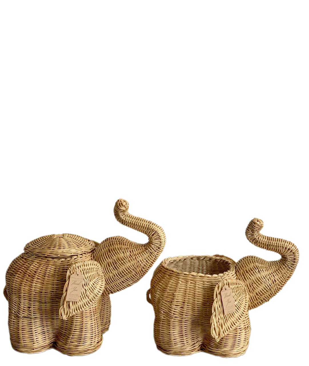 Natural handmade wicker rattan animal elephant shaped planter for home decoration, indoor flower pots & planters made in Vietnam