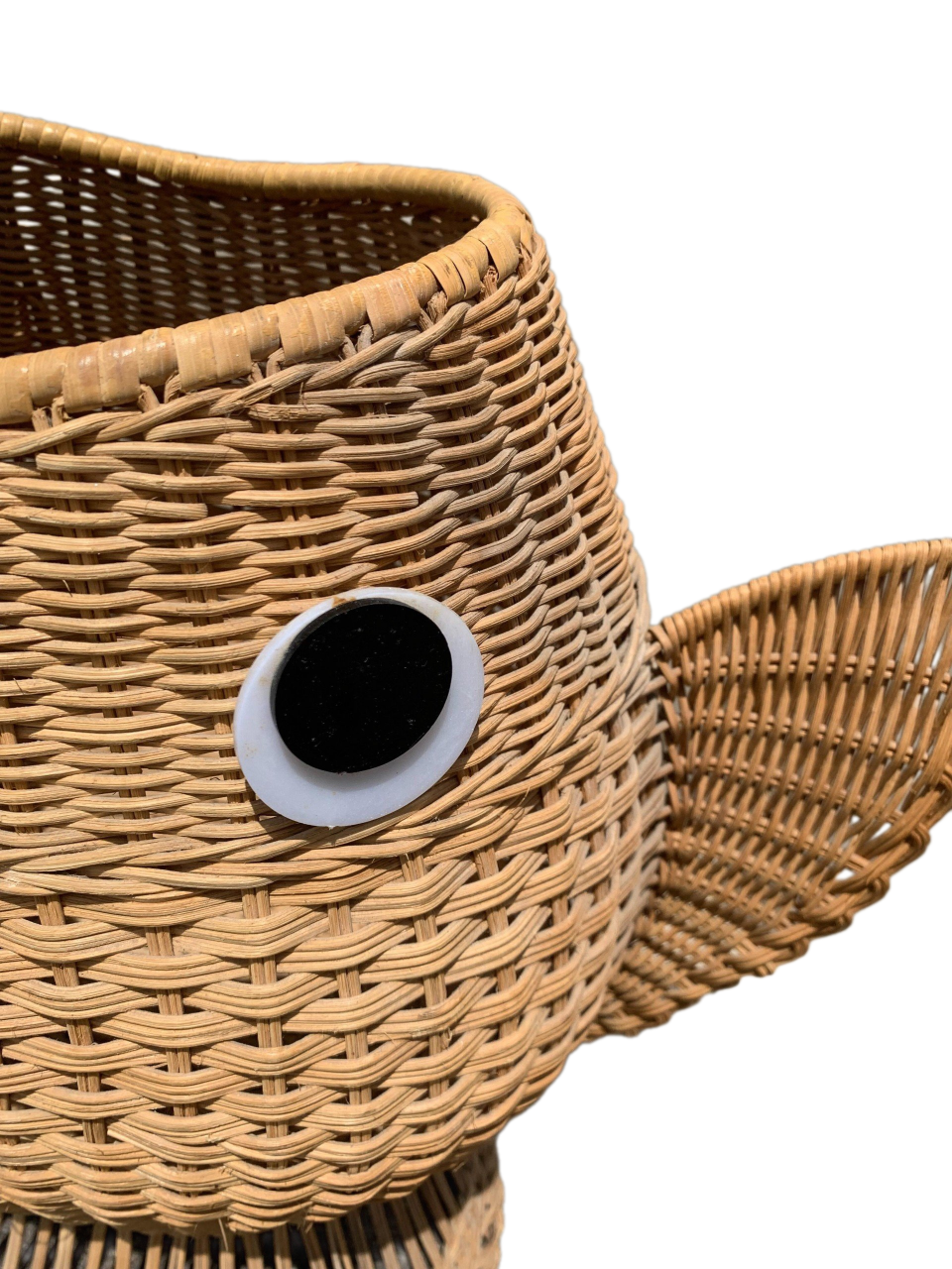 Exquisite Design 2023 Rattan Cute Fish Basket Woven Animal Cartoon Basket For Kids Laundry Basket Decor Kid Room Nursery