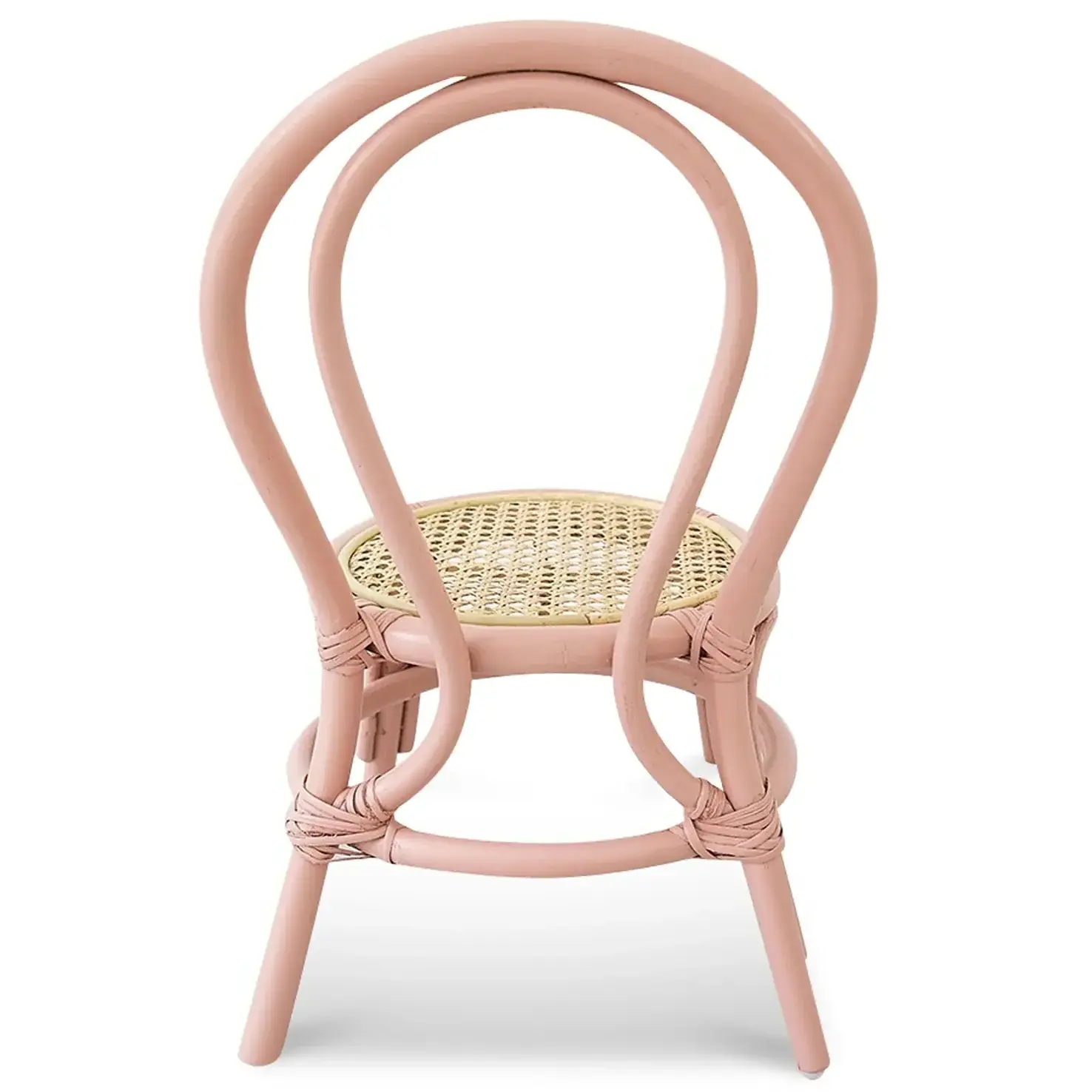 Delightful Pink Rattan Kids Chair High End Quality Rattan Mini Sitting Chair For Children Relaxing