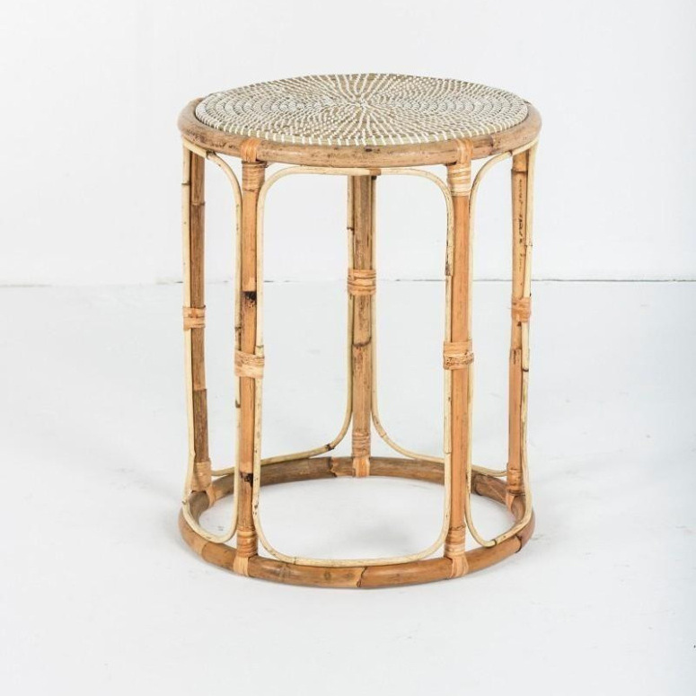 Luxury Round Coffee Table Sets Living Room rattan side table seagrass side tables for sofa in living room handmade in Vietnam