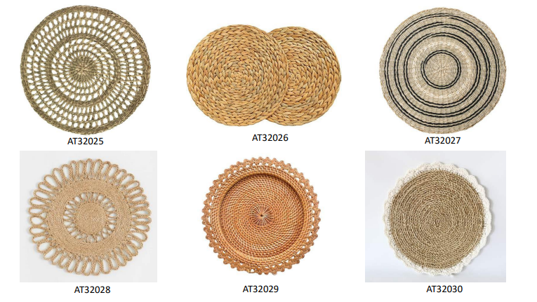 Hand-crafted Rattan Floral Placemats Gorgeous Floral Plate Chargers In Rattan From Vietnam