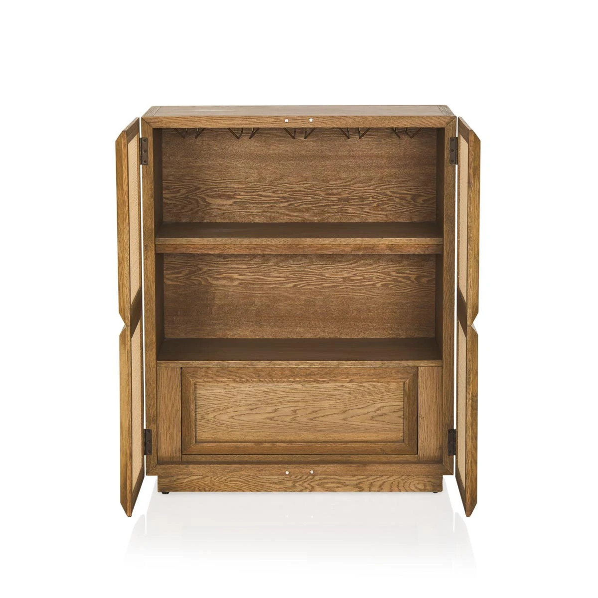 Living Room Furniture Factory Rattan Cabinet Solid Oak Wood Rattan Shoe Cabinet Storage Made From Vietnam