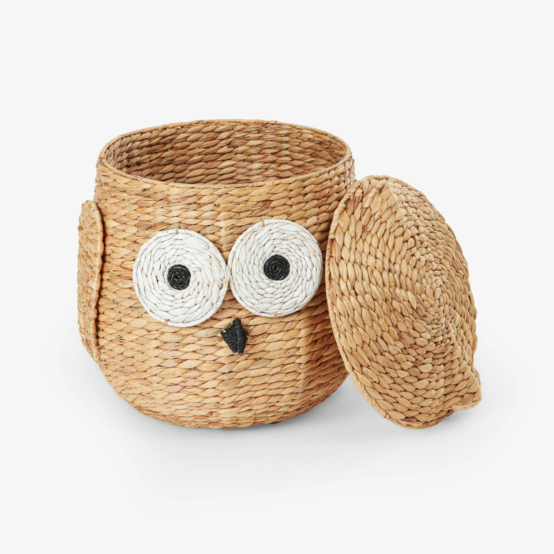 Cutest owl shape water hyacinth wicker basket kid basket storage laundry basket kid toy storage boxes bin organizer