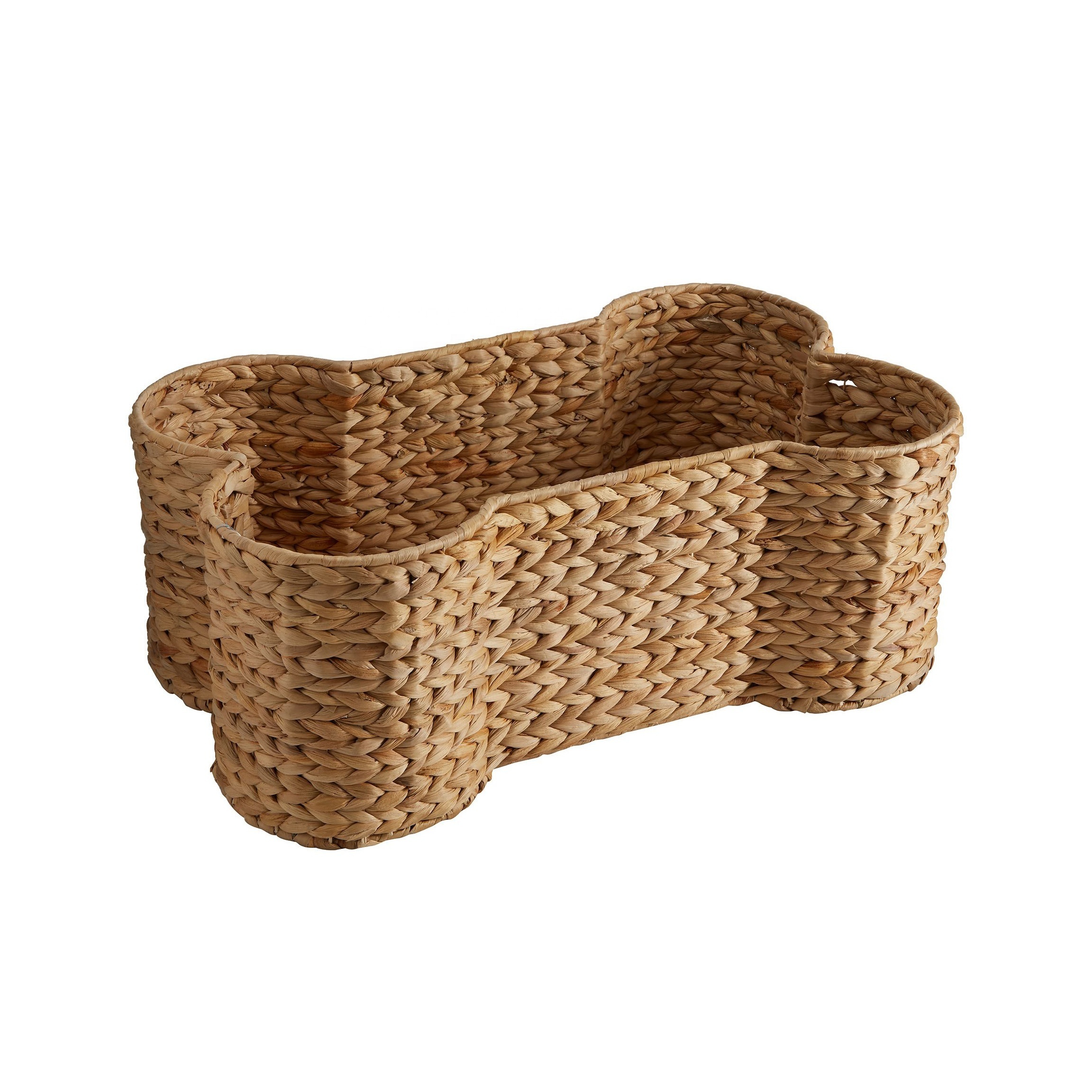 Best selling Pet Dog Toy Collection  Woven Water Hyacinth Storage Basket Dog and Cat Toy Bin Pet Basket handmade in Viet Nam