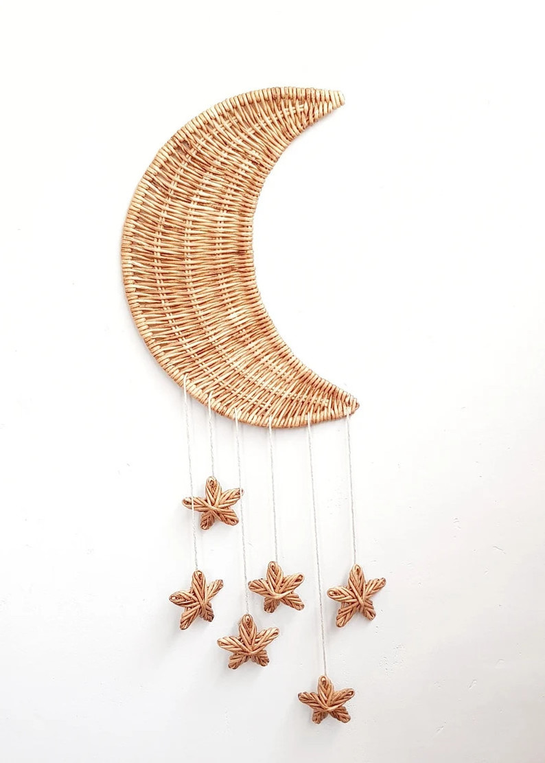 Vietnamese handmade kid decor moon and stars will be a great addition to the interior of a children's or other roomo