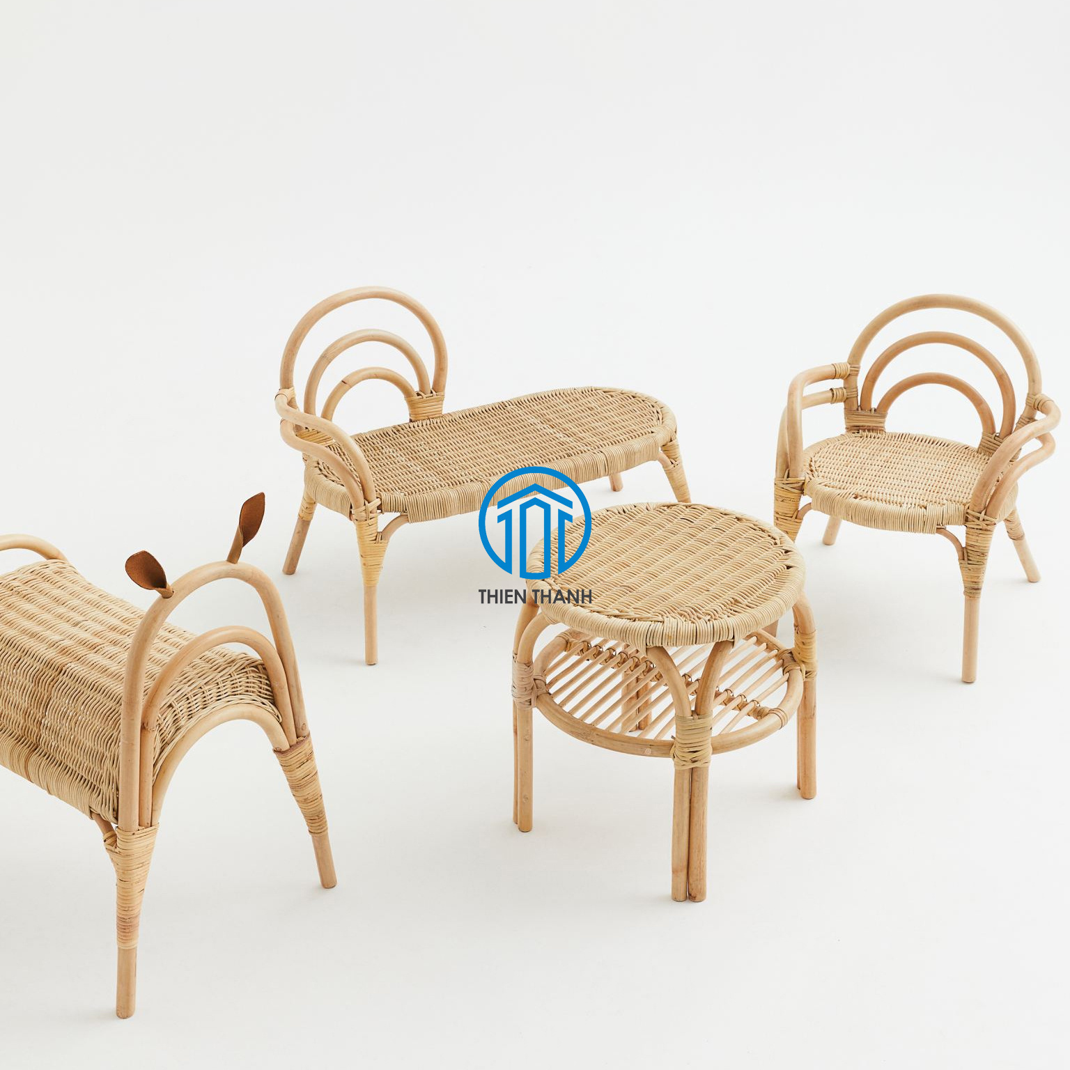 Wholesale Kids Room Children's rattan lounge chair Elegant kids furniture Rattan mini chair Natural rattan chairs in Viet Nam