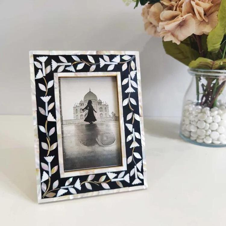 Wholesaler High Quality Mother Of Pearl Photo Frame For Family Photo Gift Wall Decoration With Mother Of Pearl Rectangle Shaped