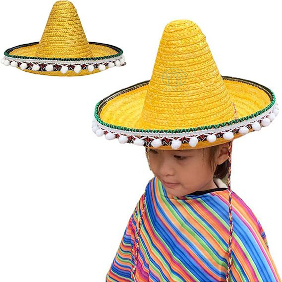 New collection natural handmade straw Mexico hat for kid, small hats for cosplay holiday, party decoration made in Vietnam