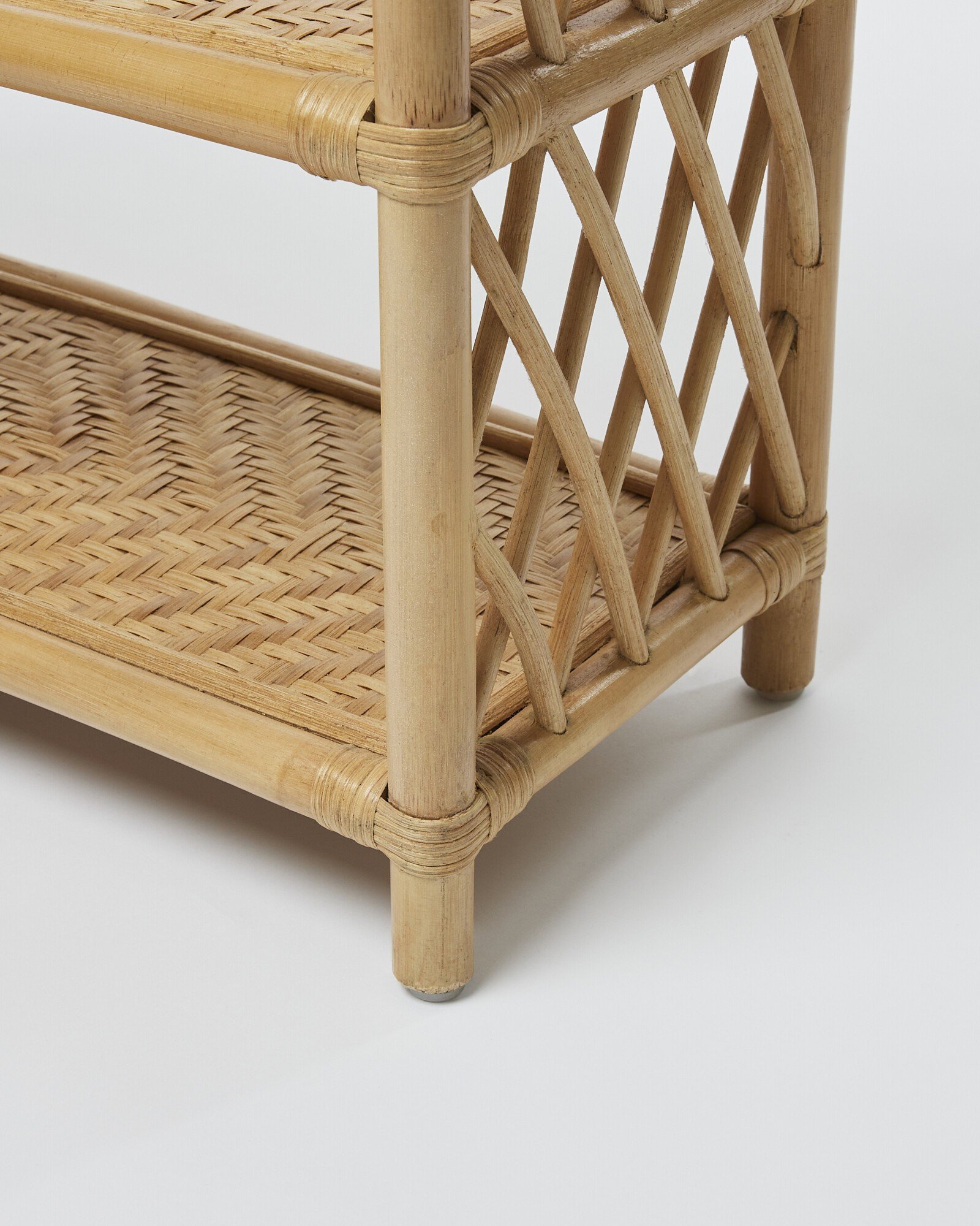 Handcrafted Rattan Bamboo Shelf Wicker Rattan Book Shelf Elegant Storage Rack For Organizers And Display Wholesale From Vietnam