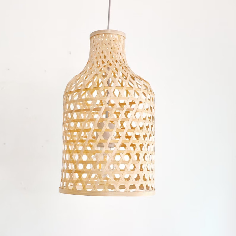 Dining table light Kitchen lamps Natural bamboo ceiling lampshade Bamboo lampshades frame from Vietnam