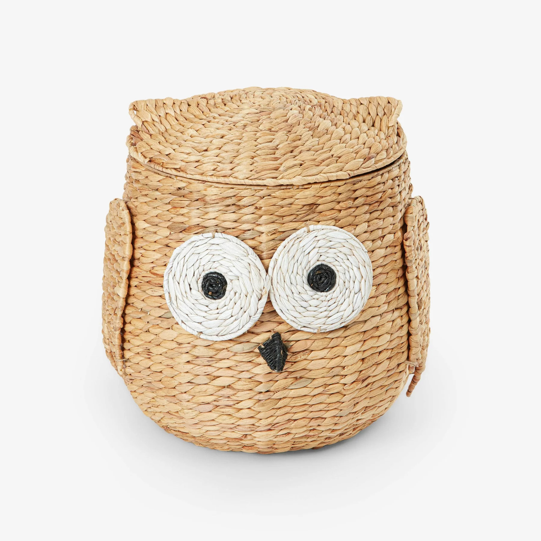 Cutest owl shape water hyacinth wicker basket kid basket storage laundry basket kid toy storage boxes bin organizer